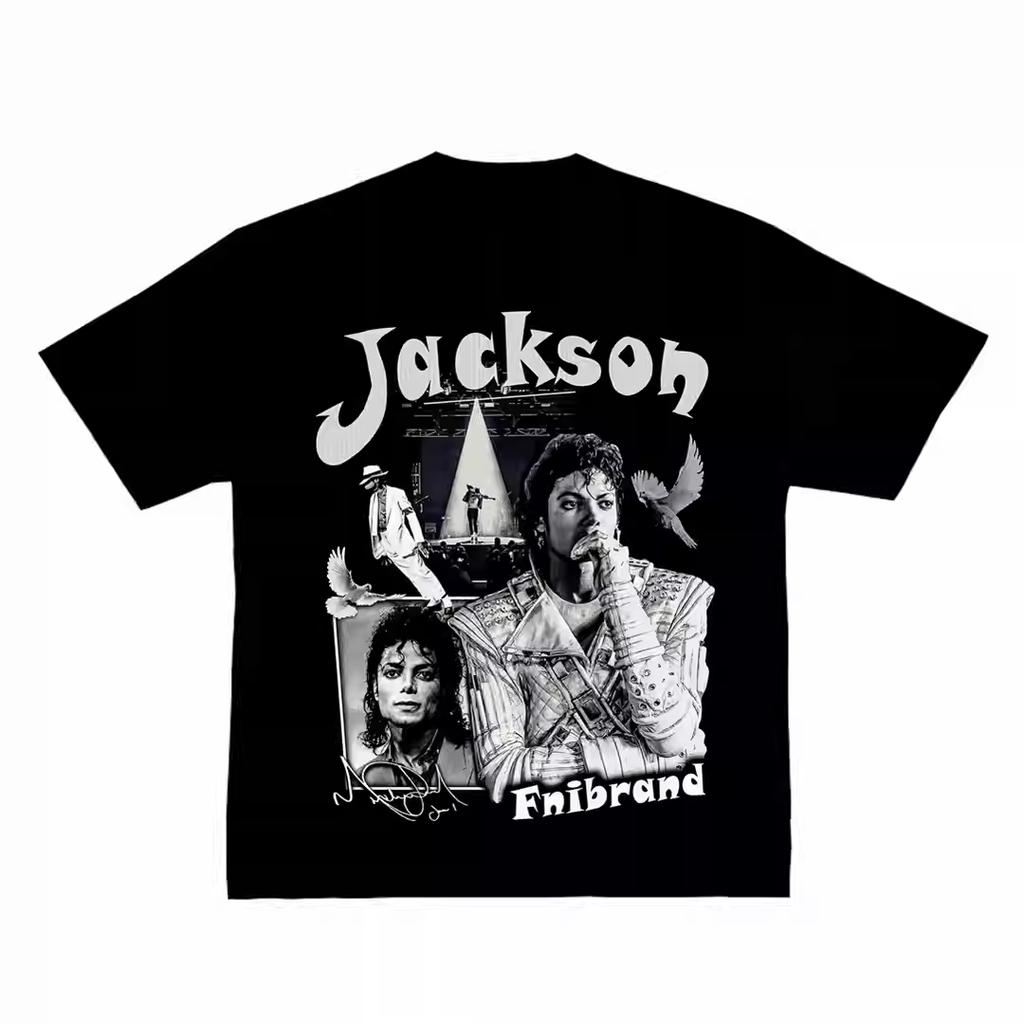 2025 Майкл Джексон Рок Американський Вуличний VTG Бавовняна Футболка з Коротким Рукавом Високої Якості Розкішний Бренд Продаж Популярний Стиль Інс