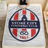 1PC Stoke City FC Print Flannel Blanket, High Quality Comfortable for All Seasons, Home Decor, Warmth and Comfort, Perfect for Christmas Gifts182