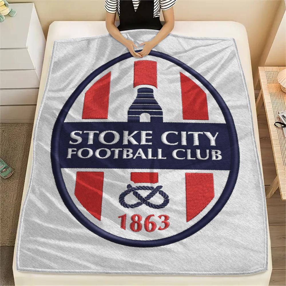 

1PC Stoke City FC Print Flannel Blanket, High quality Comfortable for All Seasons, Home Decor, Warmth and Comfort, Perfect for Christmas Gifts182 80cm x 120cm