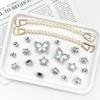 20 szt. Modny Zestaw Ozdób do Butów Akcesoria Klamra do Butów z Dziurkami Diament Motyl Gwiazda Perła Łańcuszek DIY Dekoracje na Buty Prezent dla Dziewczynek