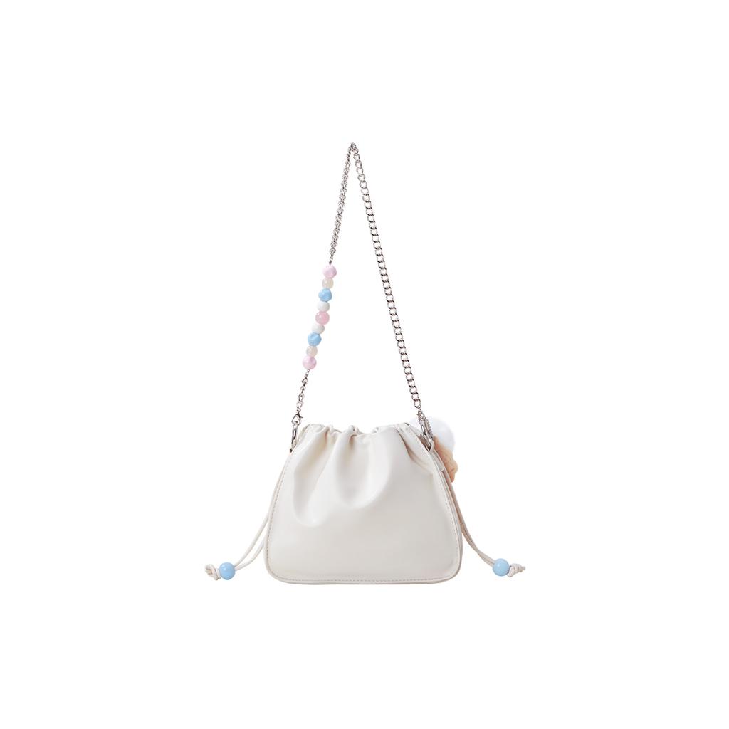 New Miffy Synthetic Leather Shoulder Bag, Bucket Bag, Chain Bag, Crossbody Bag Regular Women's White/Pink MF2444-01