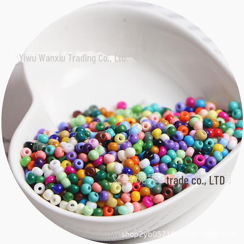

Высококачественные 2-4 мм однотонные стеклянные рисовые бусины для самостоятельной масляной живописи и аксессуаров для браслетов из бисера 4mm, 10g approx. 130 beads