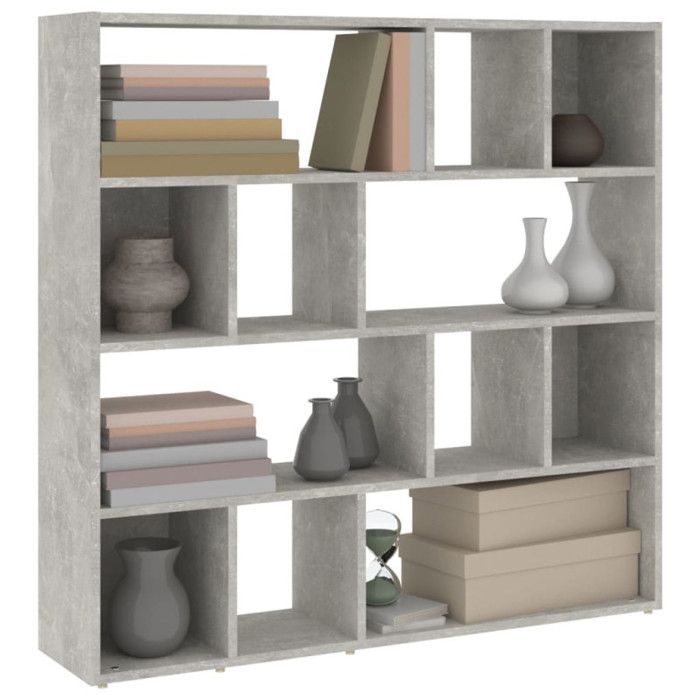 VidaXL Bookcase-Room Divider Concrete Grey 105x24x102 Cm 823249