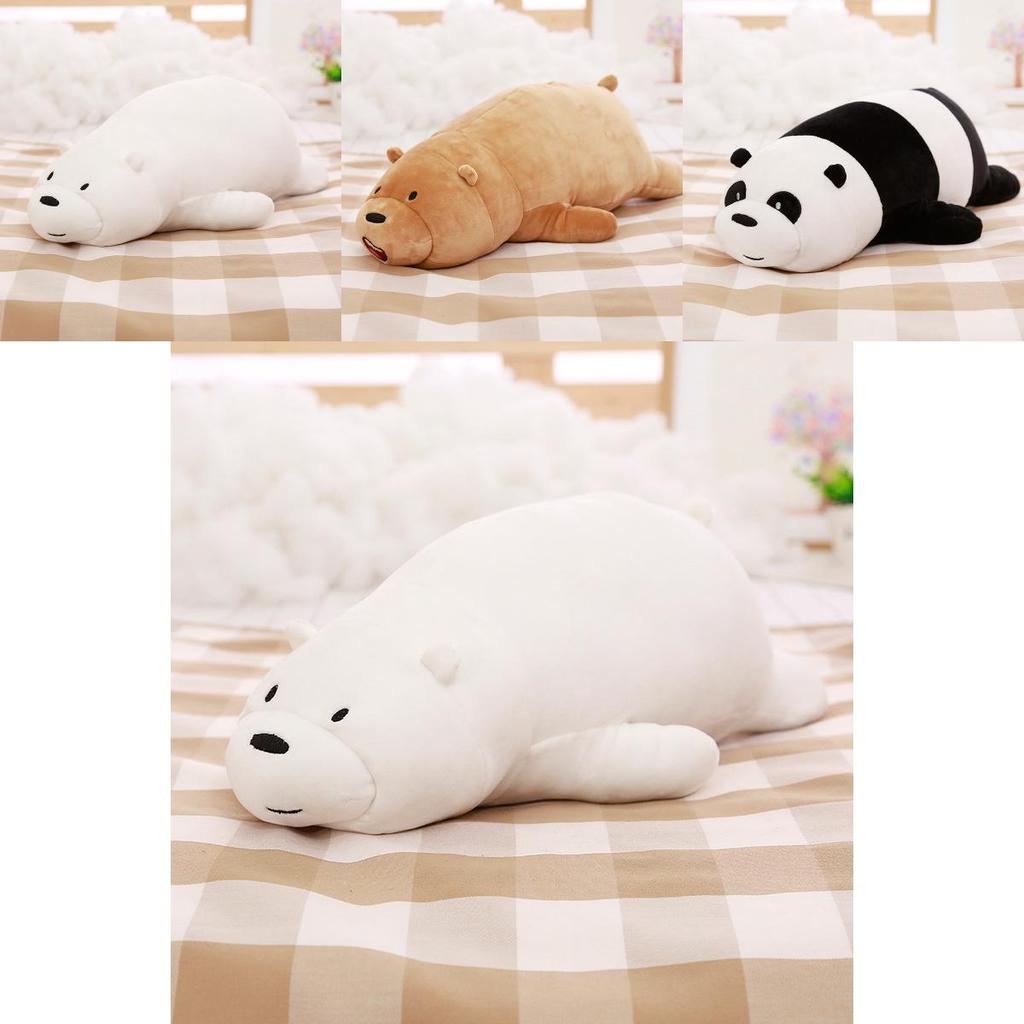 We Bare Bears Pillow Cartoon Bear Grizzly Bear Panda Soft Stuffed Plush Toy Doll Adorable And Cuddly