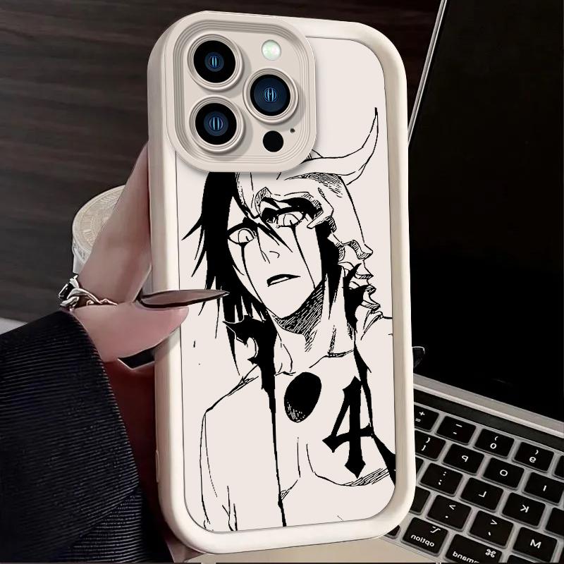 Anime Bleach Case for iPhone 16 15 14 13 12 11 Pro Max XS X XR 8 7 6S 6 Plus SE 2020 Liquid Soft Silicone Shockproof Cover Funda