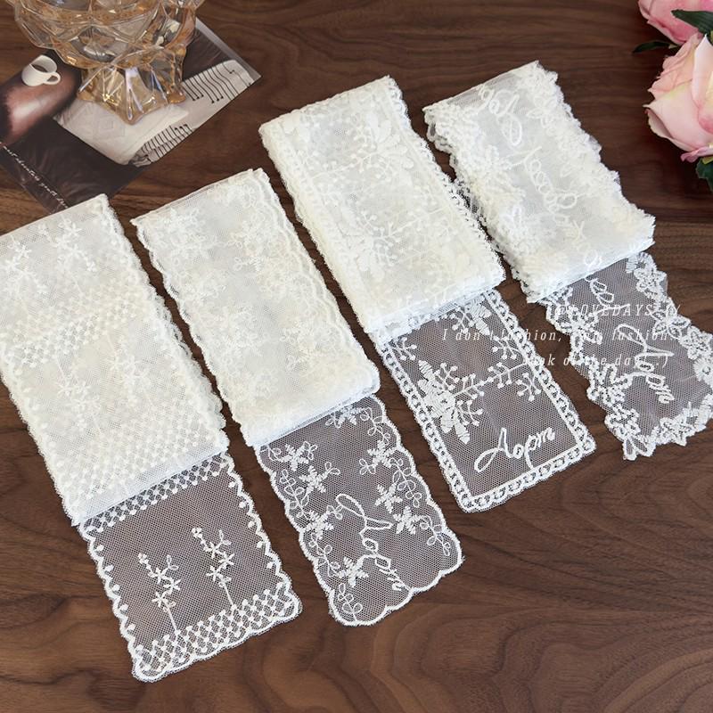 Korean High-Grade White Lace Scarf: Versatile Ribbon Tie for Elegant Style