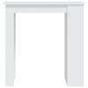 Vidaxl White Bar Table with Shelves, 102X50X103.5 Cm