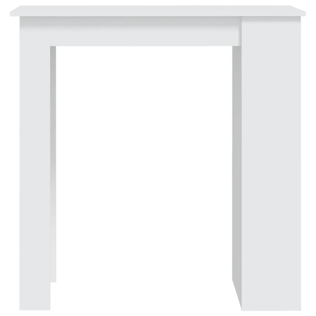 Vidaxl White Bar Table with Shelves, 102X50X103.5 Cm