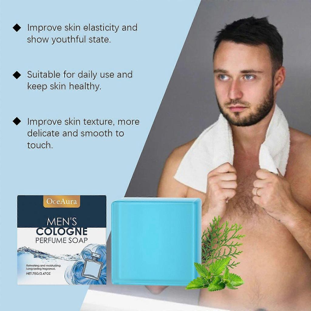 Oceaura Men's Bath Soap Gentle Cleansing For The Body, Refreshing And Non-Greasy Comfort Care Soap