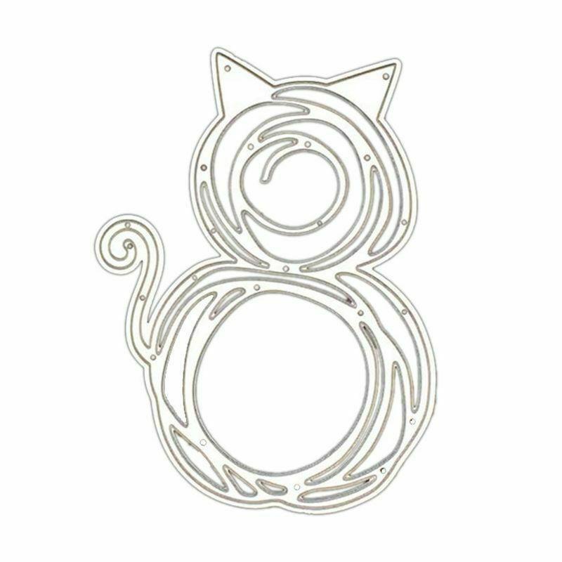 Happy Cat Stanzformen, Metallschablone, DIY, Scrapbooking, Album, Papier, Karte, Prägung, Handwerk, gestanztes Tier