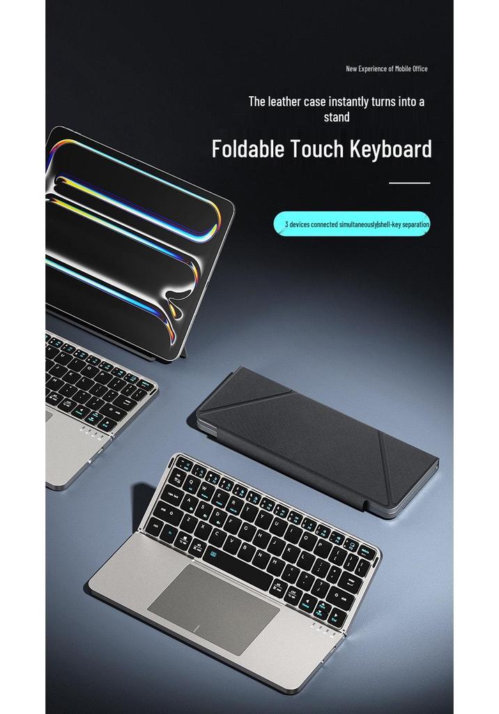 Universal Foldable Bluetooth Keyboard: Portable, Lightweight, Rechargeable, for Phone & Tablet