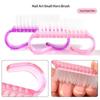 Colorful Translucent Nail Cleaning Brushes Soft Bristle Portable Nail Scrubber for Home Use Professional Nail Salons Manicure