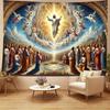 Jesus Christus Wandteppich Wandbehang Religiöse Himmelfahrt Kunst Mit Engeln Wolken Wanddeko Für Wohnzimmer Schlafzimmer Heimtextilien