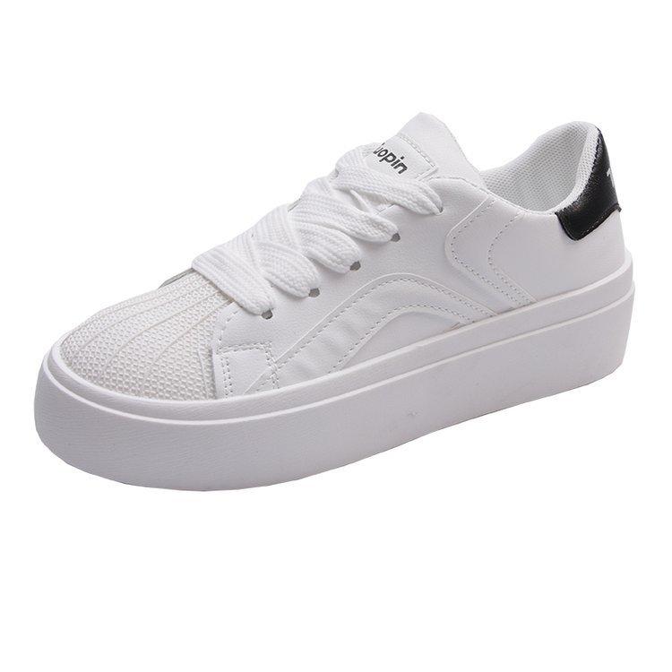 

2025 spring new flat-bottomed sports board shoes women s Hong Kong style leisure low-top student white shoes Korean version of trendy women s shoes 40 бежевий
