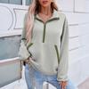 Women's Fashionable Long-sleeved Casual Zipper Jacket Hoodie Top