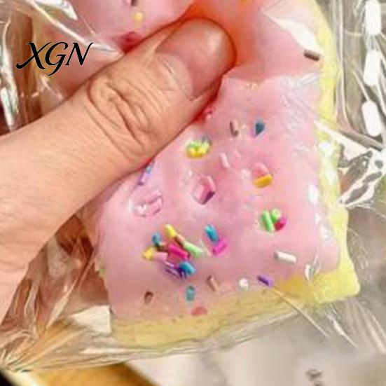 Stress Relief Tool Soda Biscuit Toy Simulation Strawberry Sandwich Squeeze Decompression Snack Shape Sensory Fidget