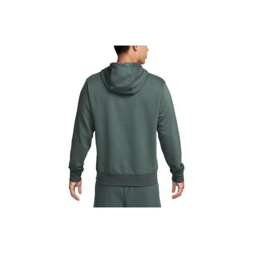 Nike logo print hooded long-sleeve sweatshirt for men in green