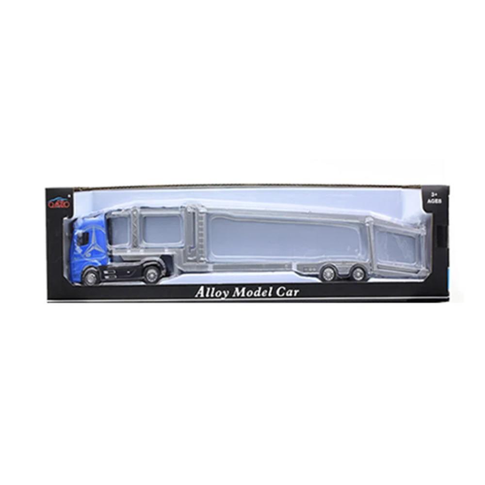 1:50 Diecast Alloy Truck Head Model Toy Container Truck Pull Back With Light Engineering Transport Vehicle Boy Toys For Children