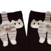 10 Pairs Cartoon Cat Pattern With 3d Egg Cotton Socks For Women Men Warm Winter Mid-calf Socks For Christmas Cat Lovers Gift