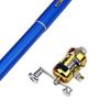 Pocket Telescopic Fishing Tackle Rod Aluminum Alloy Fiberglass Pole Reel