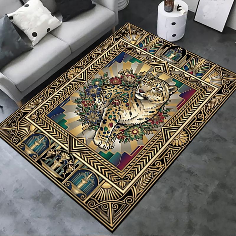 

2025 New Snow Leopard Animal Carpet Rug for Living Room Bedroom Home Sofa Decoration,Kids play Non-slip Floor Mat110 40x60cm( 15x23in )