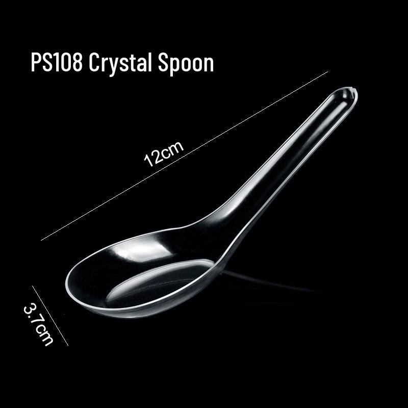 Disposable Heavy-Duty Clear Plastic Spoons