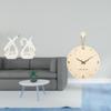 Elegant Ceramic Swan And Wood Wall Clock Minimalist Modern Nordic Decorative Sculpture Ornament for