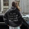 European Size Drop Shoulder Women's Hooded Sweatshirt Jacket XS-5XL: Autumn/Winter Streetwear