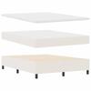 LED Box Spring Bed in Cream and White 160 x 200 cm Cord Fabric