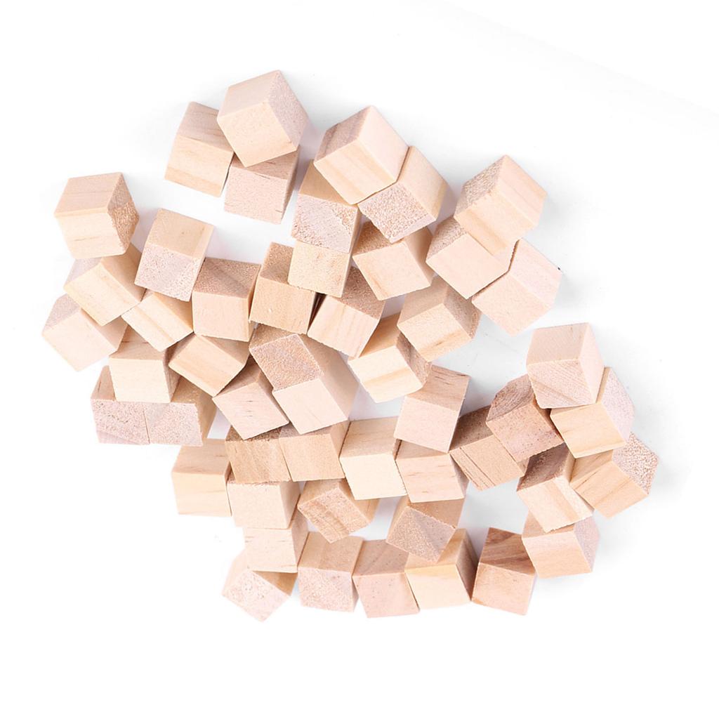 50Pcs Natural for Crafts Woodcrafts Toy Home Decor 10mm