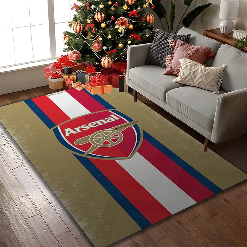 Football Club Rug Ideal for Reading Room, Multi-purpose Office Chair Sofa Carpet, Anti-slip Printed Home Area Rug