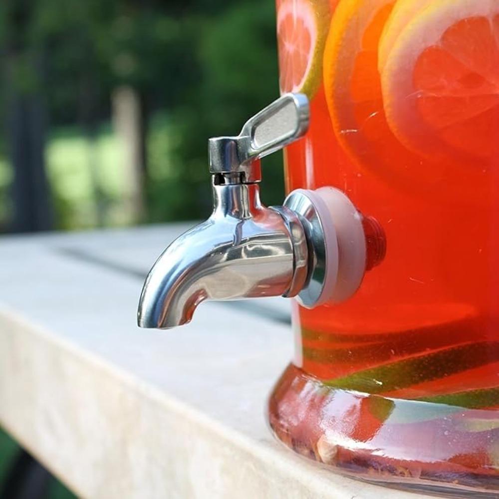 Spigot for Beverage Dispenser Stainless Steel Metal Spigot Dispenser Jar Juice Cold Drink Wine Beer Replacement Faucet Dropship
