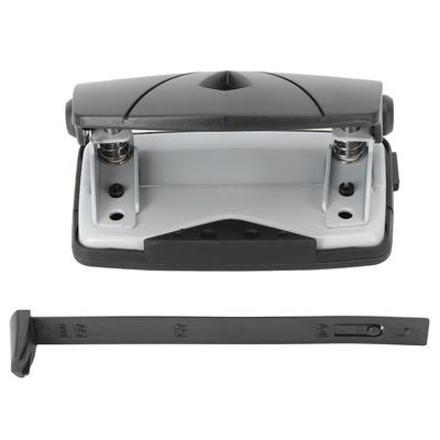 Hole Punch Small Plastic Adjustable Positioning Punching Machine for Stationery BindingBlack
