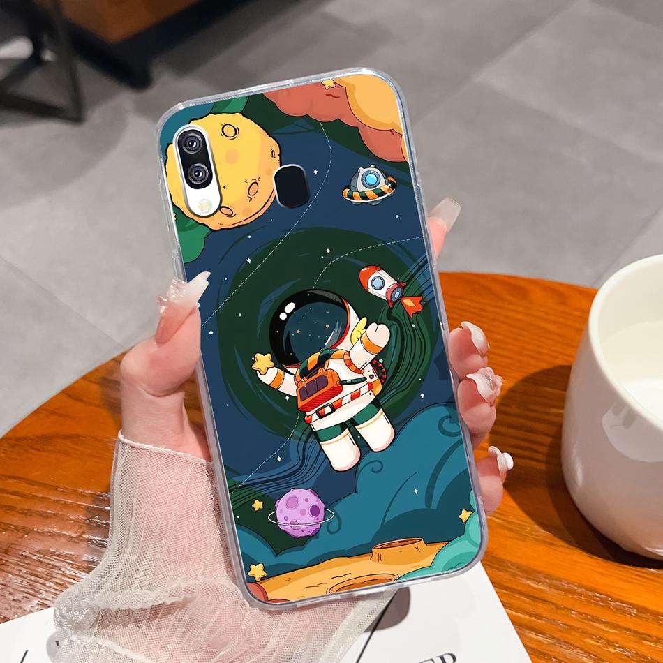 For Samsung Galaxy A40 A41 Phone Case Simple Creative Clear Back Cover For Samsung A 40 A 41 Soft TPU Silicone Anti Drop Fundas