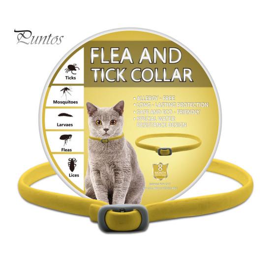 

Ошейник от блох для домашних животных Регулируемый ошейник от блох и клещей для кошек и собак, долгосрочная защита 8 месяцев, натуральный ошейник от клещей для домашних животных Cat