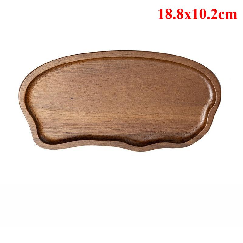 Creative Wooden Serving Tray - Multi-Functional Coffee Coaster & Plate, for Coffee Shops, Kitchens & Homes, for Teacups & Fruits