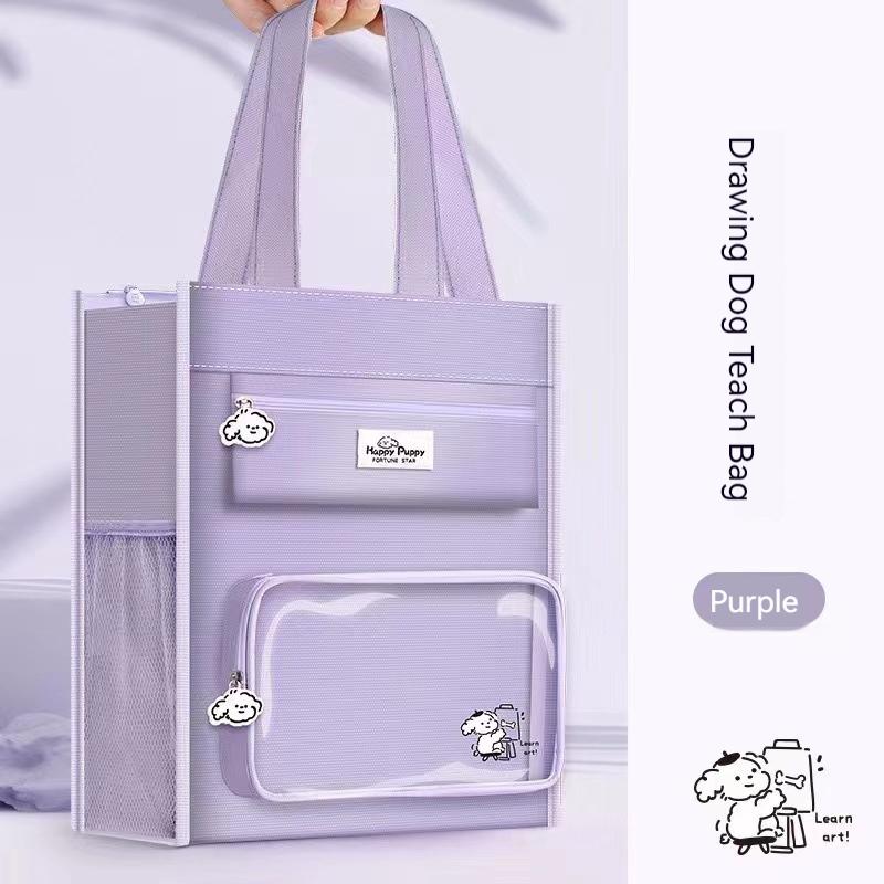 

New Kaba Bear Tutoring Bag Handbag Book Carrying Bag Primary School Student Storage Bag Girls Handbag Art Storage Bag Gift Pack