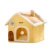 Cat House Activity Center Small Pet Shelter Washable Thickened Cushion Playing Hut Winter Cave