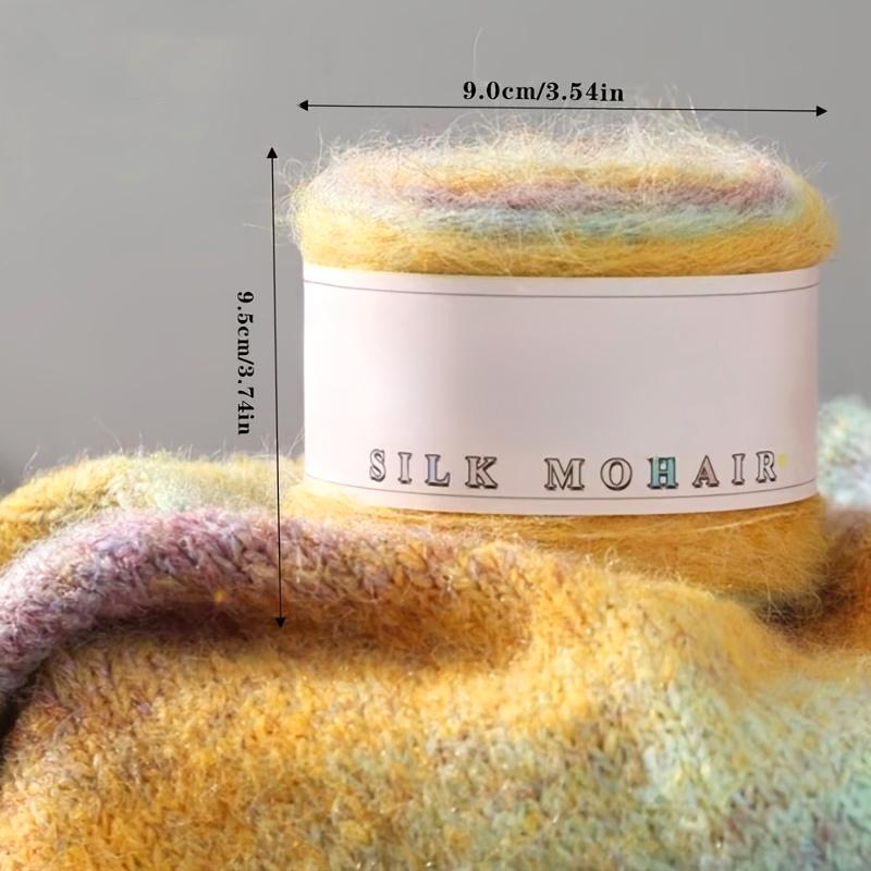 1PC Thread Multi-element Real Silk Pure Cotton Gradient Color Multi-functional Hand Woven Knit Yarn Handmade Gift