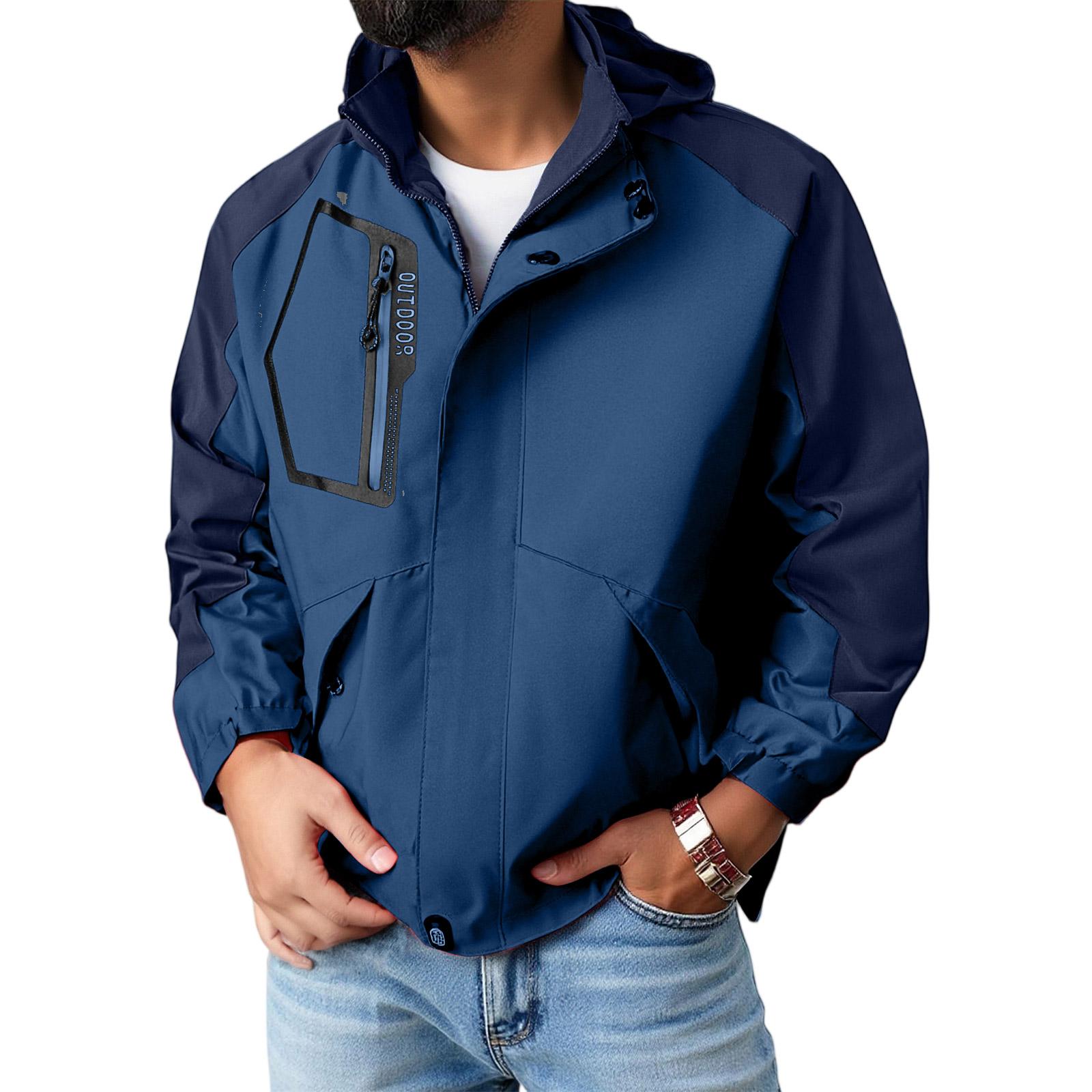 

Men s Fashion Leisure Hooded Hood Outdoor Jacket Coat XL