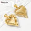 14K Gold Plated Brass Zircon Heart Charms Pendants For Jewelry Making,Charm For Jewelry,DIY Necklace Bracelets Accessories