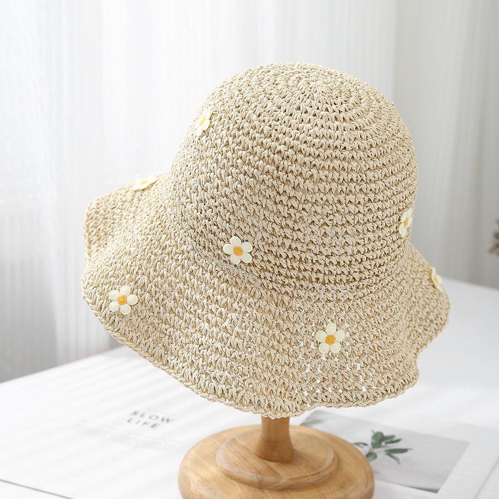Fashion Flower Pattern Women Sun Hat Sun Protection Foldable Beach Hat Breathable Fisherman Hat Summer
