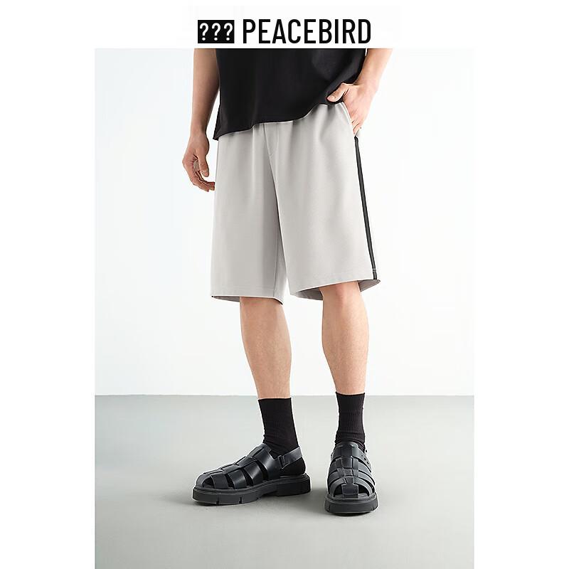 

PEACEBIRD MEN s Waffle Jacquard Loose Bermuda Shorts 35