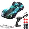 Coche de deriva RC, 1:Coche de Carreras a Escala 1:24 con Control Remoto de 2.4GHz Gradiente, Rotación de 360 grados, Luces LED, Sonido