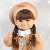 Smiling Reborn Doll 55cm 22inch Full body soft rubber toy Simulated Vinyl Children's Gift Cute girl Dress up dolls Birthday, Christmas, New Year