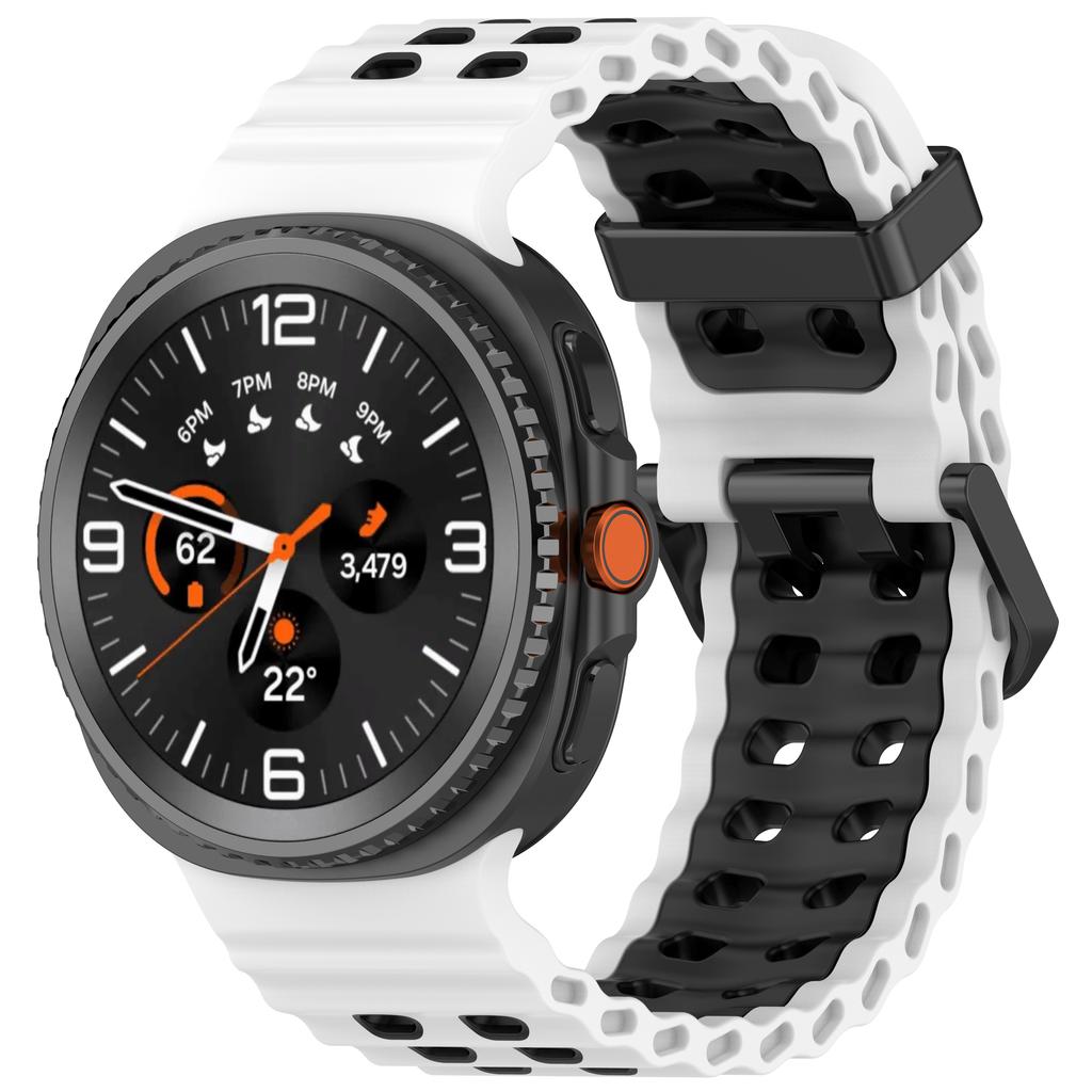 Silicone Strap for Samsung Galaxy Watch 8/8 Classic Sport Breathable Wristband For Galaxy Watch 8 40/44mm Two-Tone Silicone Band