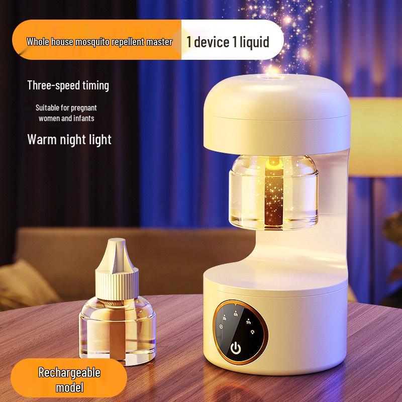 

Портативная USB-зарядная лампа-репеллент от комаров с умным таймером для использования на открытом воздухе/в помещении Refill Liquid (2 Bottles)