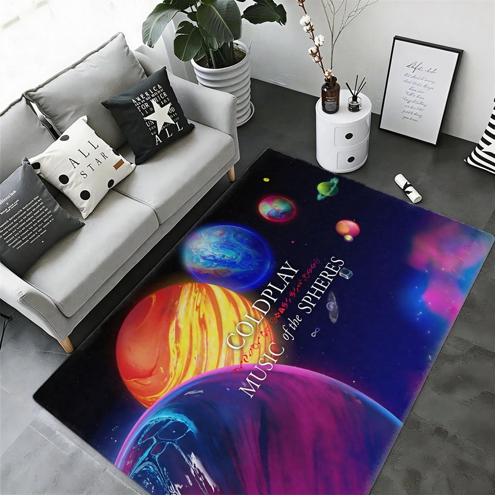 Popular Pop Rock Band C-Coldplays Floor Mat Soft Thickened Flannel Door Mat Non-Slip Living Room Rug Home Decor