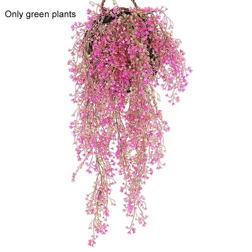 

1 шт. Настенный декор из ивы, зеленая лоза, настенный декор для бара с цветами, украшение для дома, искусственные растения, пластиковая настенная лоза розы красного