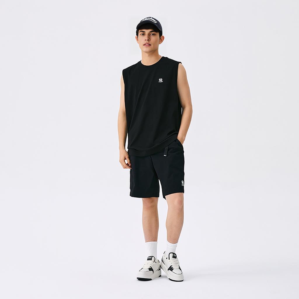 MLB New York Yankees Basic Series SS25 Solid Color Loose Comfortable Basic Small Logo Sleeveless Versatile Vest Unisex tops Black 3ATOB0153-50BKS